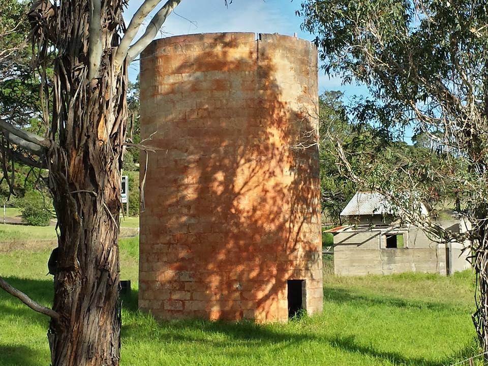 The silo at Neil Davis Reserve, Coila.